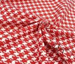 Red Large Houndstooth Fabric - Image 3