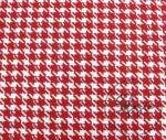 Red Large Houndstooth Fabric