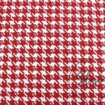 Red Large Houndstooth Fabric