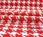 Red Large Houndstooth Fabric - Image 4