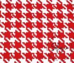 Red Large Houndstooth Fabric - Image 7