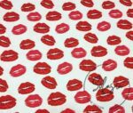 Red Lip Patterned Curtain and Sofa Fabric