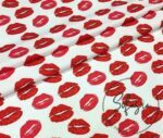Red Lip Patterned Curtain and Sofa Fabric - Image 6