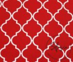 Red Moroccan Patterned Sofa and Curtain Fabric - Image 4