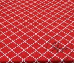 Red Moroccan Patterned Sofa and Curtain Fabric - Image 5