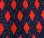 Red Navy Blue Baklava Sweater Patterned Fabric