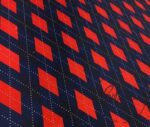 Red Navy Blue Baklava Sweater Patterned Fabric - Image 4