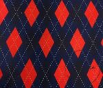 Red Navy Blue Baklava Sweater Patterned Fabric - Image 5