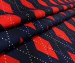 Red Navy Blue Baklava Sweater Patterned Fabric - Image 8