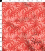 Red Palm Tree Patterned Sofa Cover Fabric - Image 3