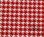 Red Small Houndstooth Fabric