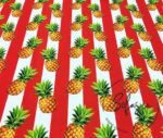 Red Thick Line Pineapples Patterned Sofa Fabric - Image 4