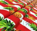 Red Thick Line Pineapples Patterned Sofa Fabric - Image 6