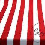 Red Thick Striped Fabric, Sofa and Curtain Fabric