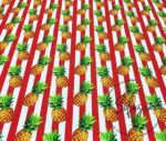 Red Thin Line Pineapples Patterned Sofa Fabric - Image 3
