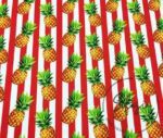 Red Thin Line Pineapples Patterned Sofa Fabric