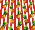 Red Thin Line Pineapples Patterned Sofa Fabric - Image 4