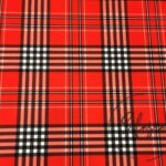 Red White Tartan Plaid Fabric
