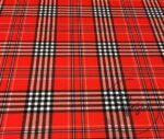 Red White Tartan Plaid Fabric - Image 7