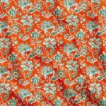 Retro Flower Patterned Sofa and Curtain Fabric