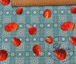 Retro Strawberry Patterned Sofa and Curtain Fabric - Image 3