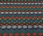 Round Zigzag Pattern Ethnic Fabric with Colorful Dots - Image 5