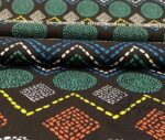 Round Zigzag Pattern Ethnic Fabric with Colorful Dots - Image 7