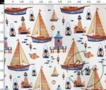 Sail Pattern Sofa and Curtain Fabric