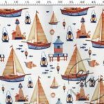 Sail Pattern Sofa and Curtain Fabric