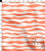 Salmon Color Stripe Pattern Fabric - Image 3
