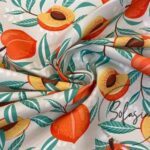 Seaside Peach Patterned Sofa and Curtain Fabric