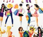 Shopping Girls Patterned Fabric - Image 3