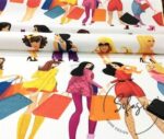 Shopping Girls Patterned Fabric - Image 7