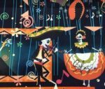 Skull Orchestra Patterned Pop Art Fabric - Image 13