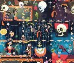 Skull Orchestra Patterned Pop Art Fabric