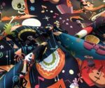 Skull Orchestra Patterned Pop Art Fabric - Image 6