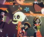 Skull Orchestra Patterned Pop Art Fabric - Image 11