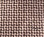 Small Brown Powder Houndstooth Pattern Fabric with Linen Effect - Image 3