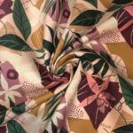 Soft Boho Floral Patterned Sofa and Curtain Fabric