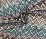 Soft Color Transition Zigzag Patterned Fabric - Image 3
