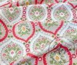 Soft Red Drop Damask Patterned Sofa Fabric - Image 3
