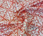 Soft Red Motif Patterned Sofa Fabric