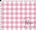 Strawberry Large Gingham Patterned Fabric
