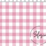 Strawberry Large Gingham Patterned Fabric