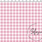 Strawberry Small Gingham Patterned Fabric