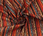 Striped Kilim Patterned Floor Cushion Fabric - Image 3