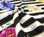 Striped Large Floral Fabric - Image 6