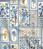 Tropical Collage Patterned Pillow, Cover and Sofa Fabric - Image 4