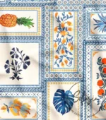 Tropical Collage Patterned Pillow Fabric - Image 4
