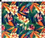 Tropical Flower Pattern Curtain and Sofa Fabric